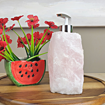 Rose Quartz Soap Dispenser