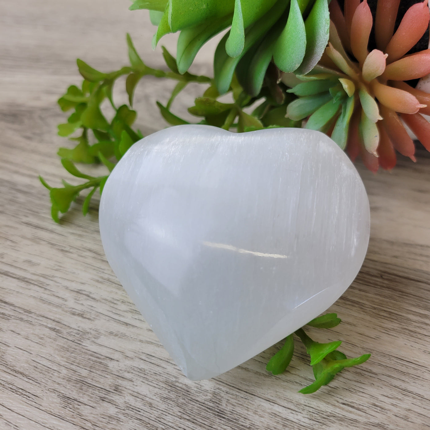 Selenite Heart 2"