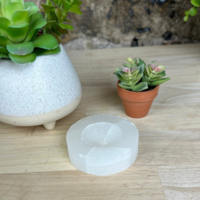 Selenite Sphere Stand 2.5" - Round or Square