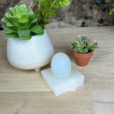 Selenite Sphere Stand 2.5" - Round or Square