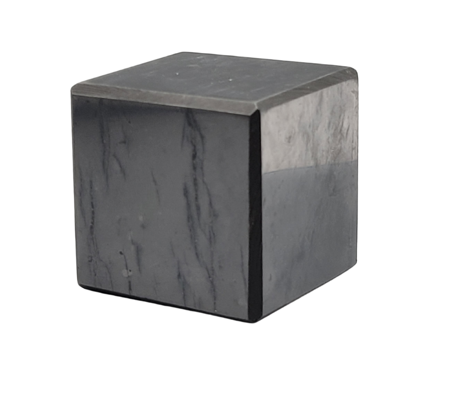 Shungite Polished Stone Cube 2"