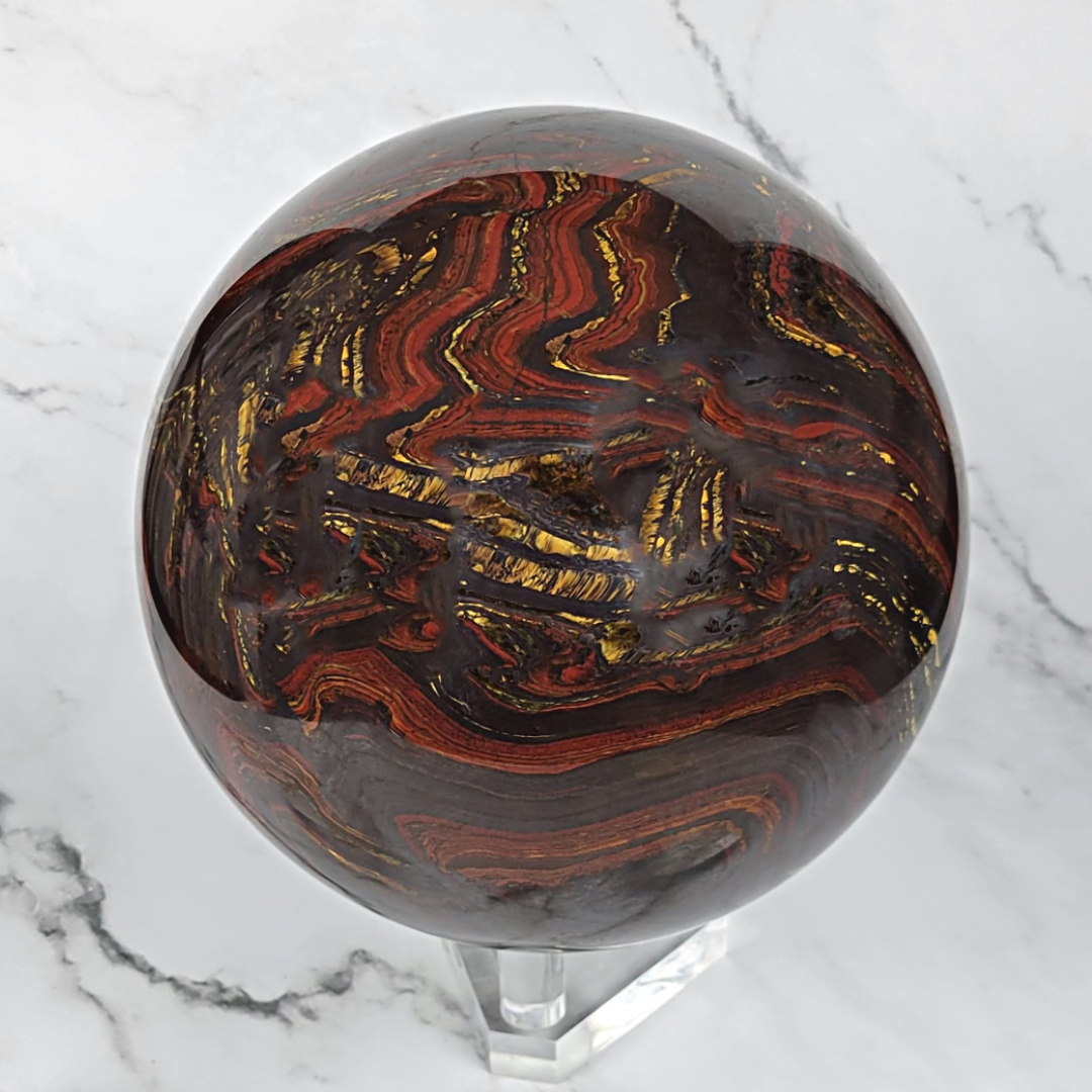 Tiger Iron Sphere from Australia 9”