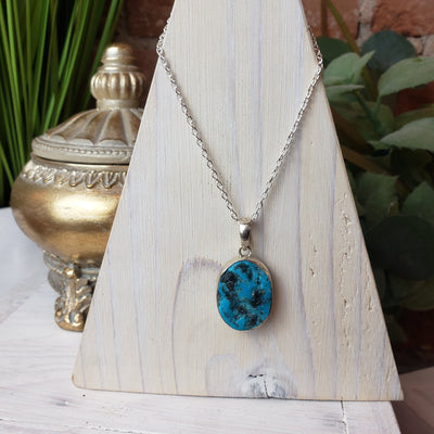 Turquoise Rough Sterling Silver Pendant